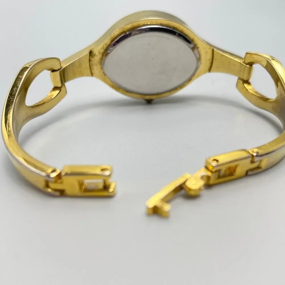 Annibel Gold Tone Petite Oval Bracelet Watch 5.5”
